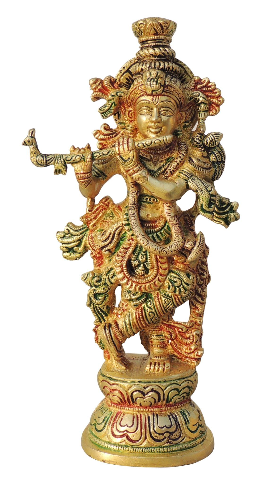 Brass Krishna — 9.5"