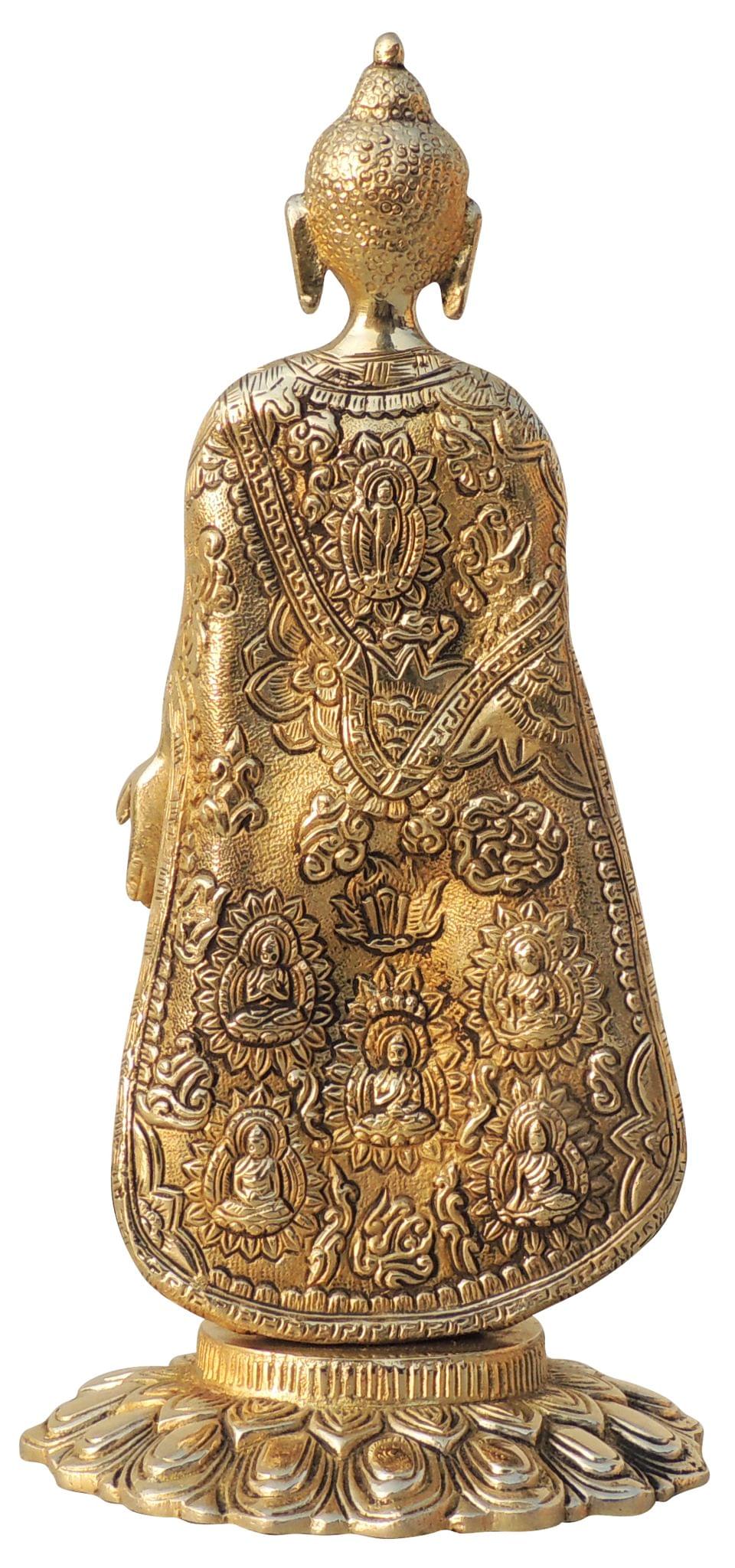 Brass Buddha, Standing — 10.5"