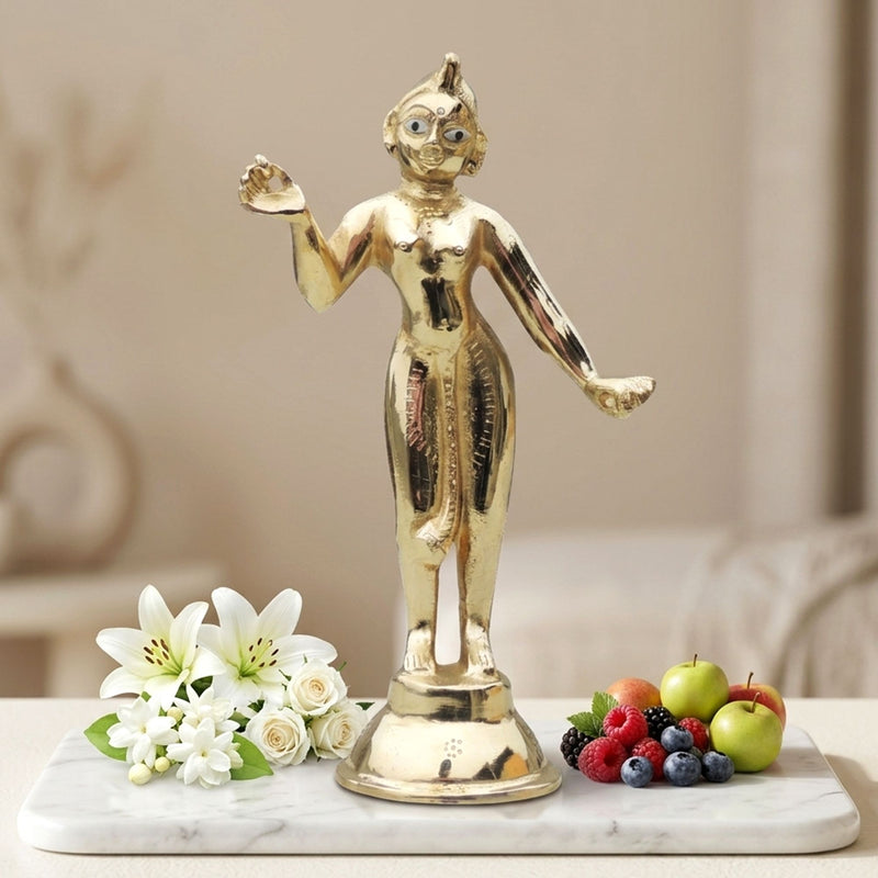 Brass Radha Jugal Jodi — 8"