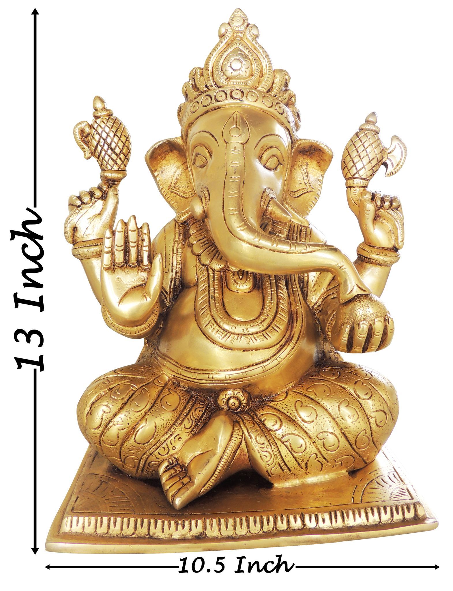Brass Ganesh — 13"