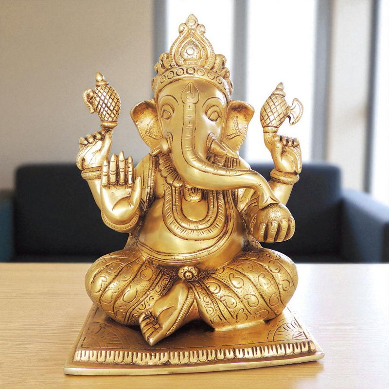 Brass Ganesh — 13"