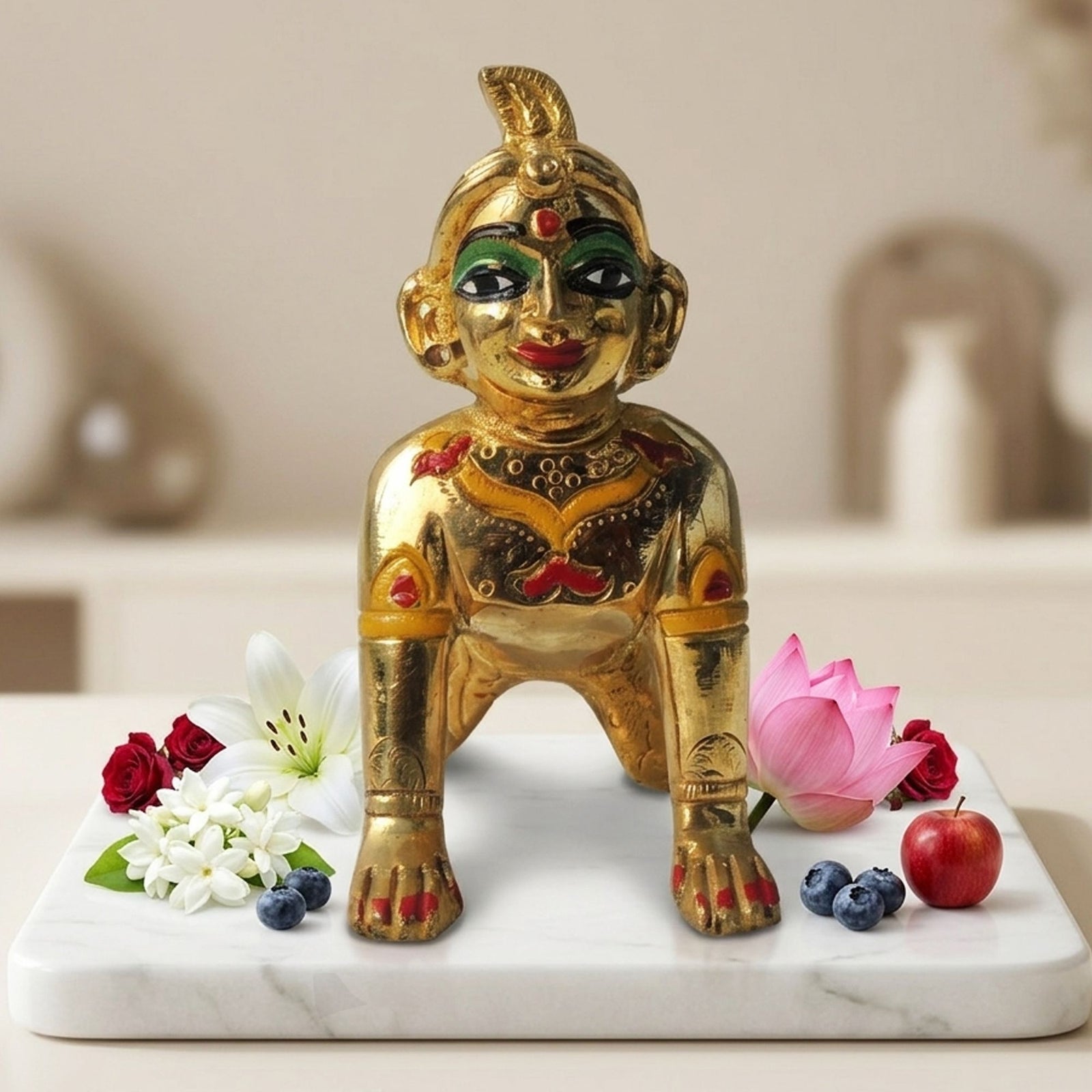 Brass Radha Rani — 4.2"