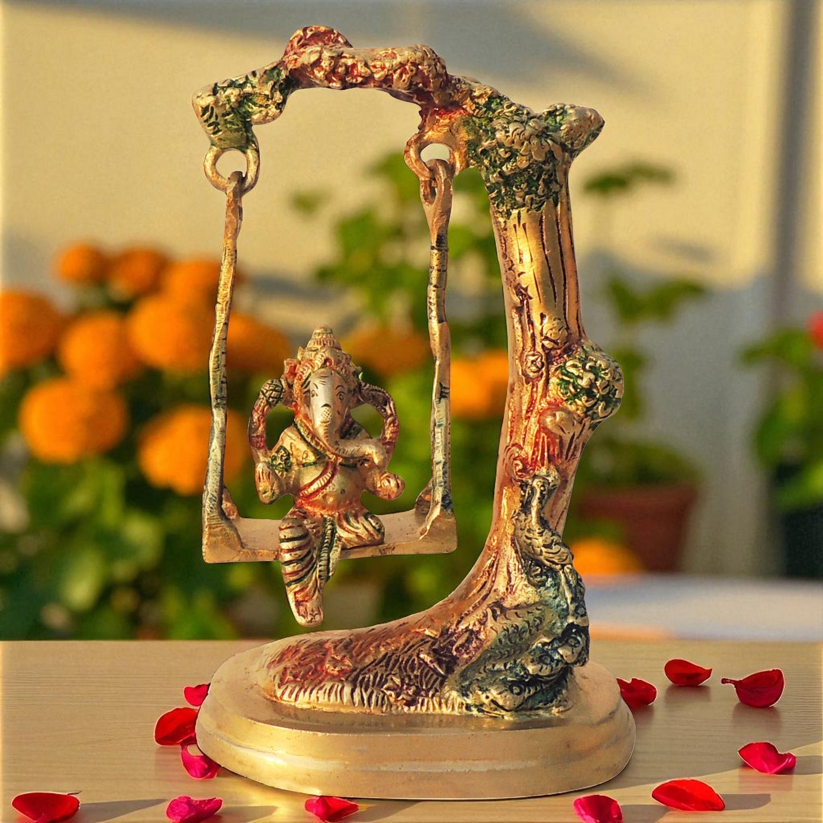 Brass Ganesh — 7"
