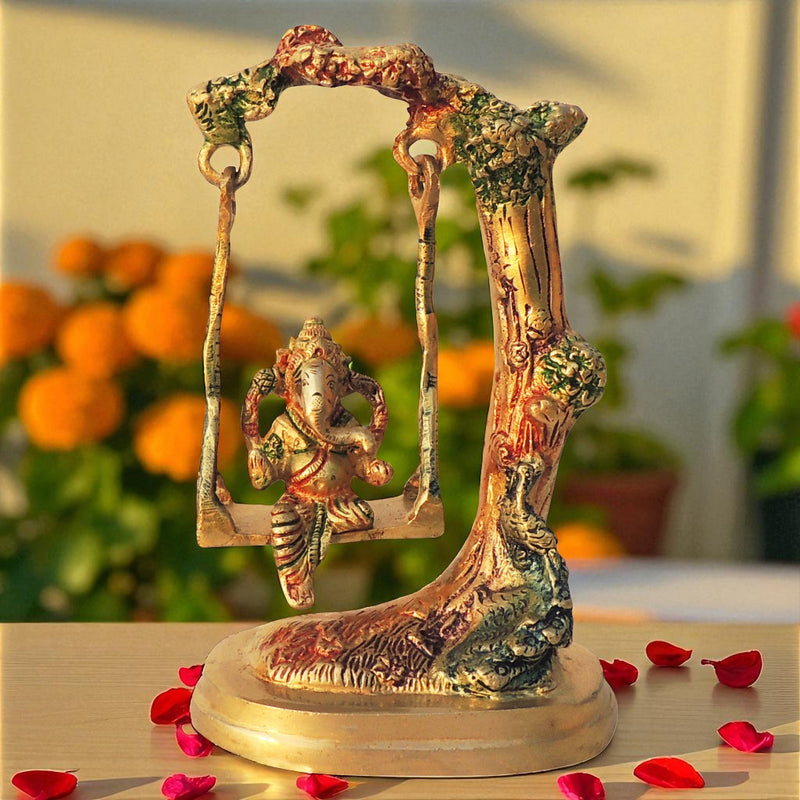 Brass Ganesh — 7"