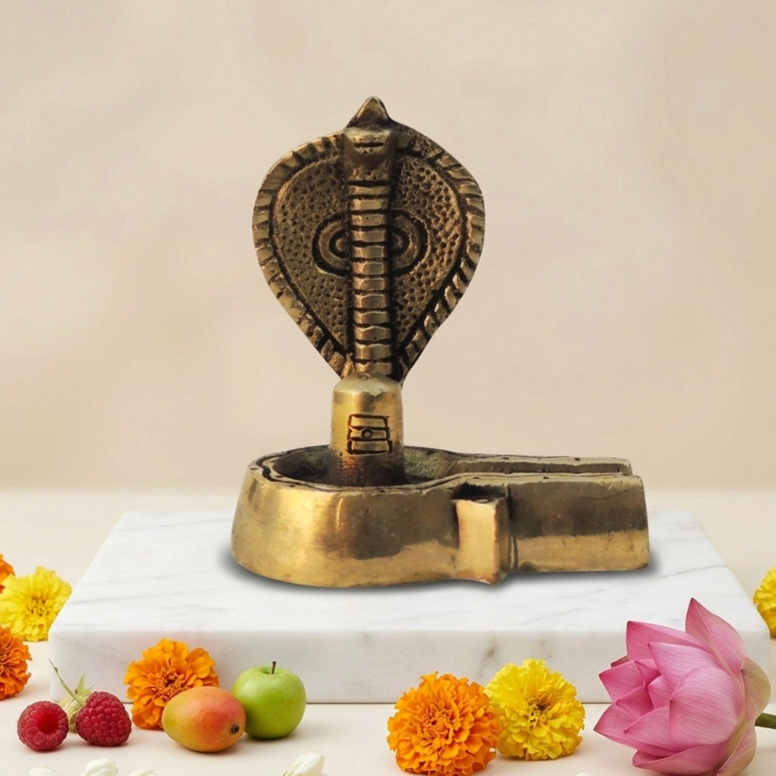 Brass Shivling Snake — 3"