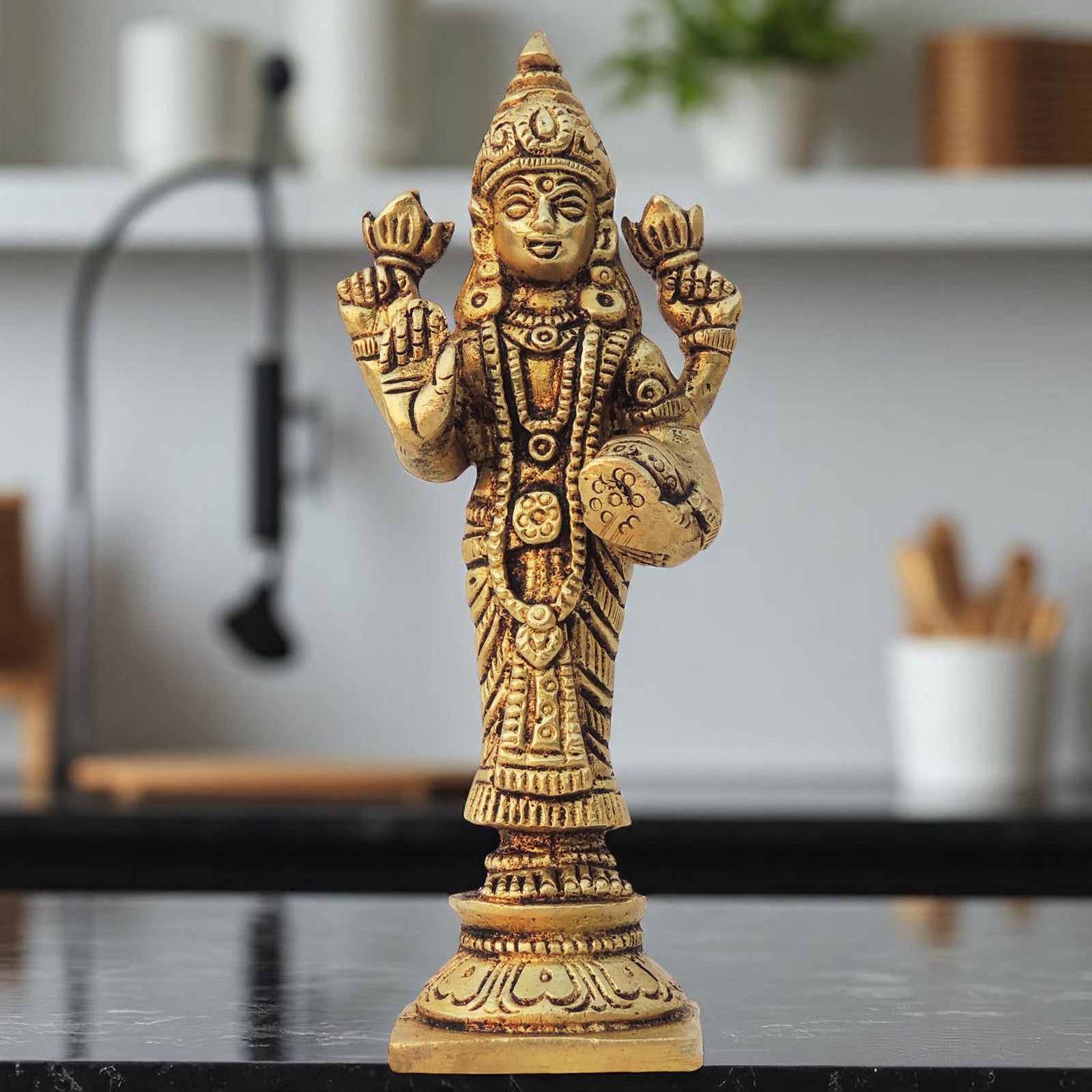 Brass Lakshmi — 4.6"