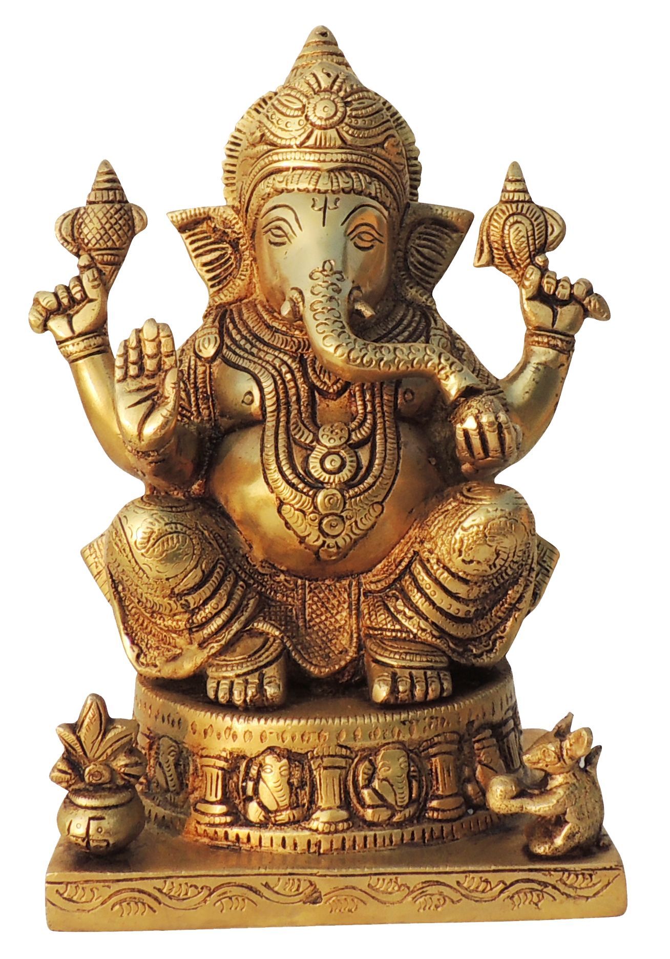Brass Ganesh — 9"