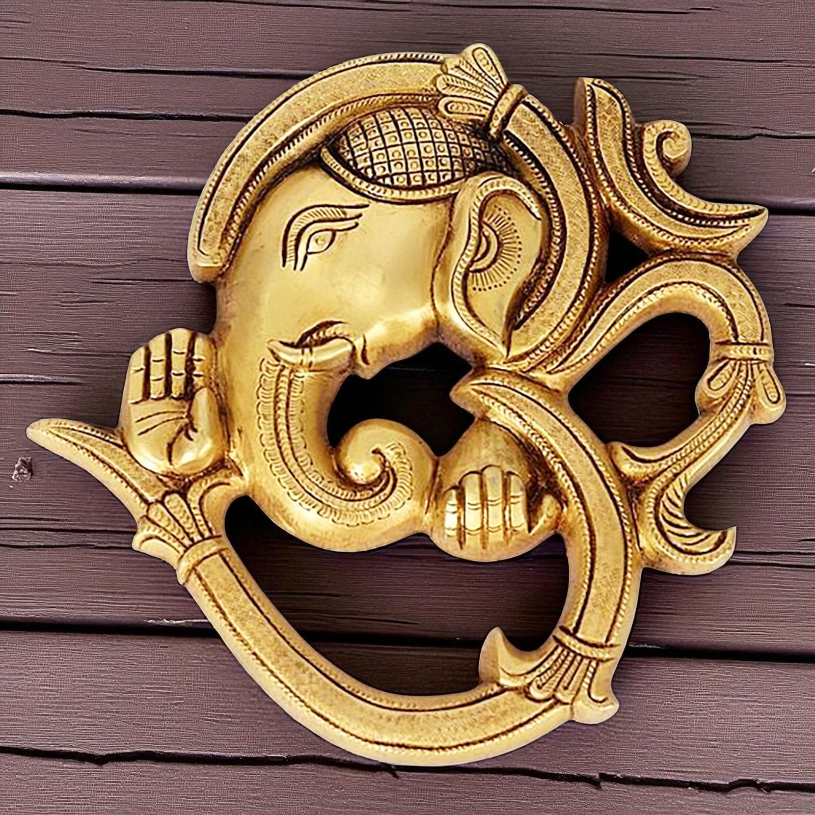 Brass Ganesh — 8.2"