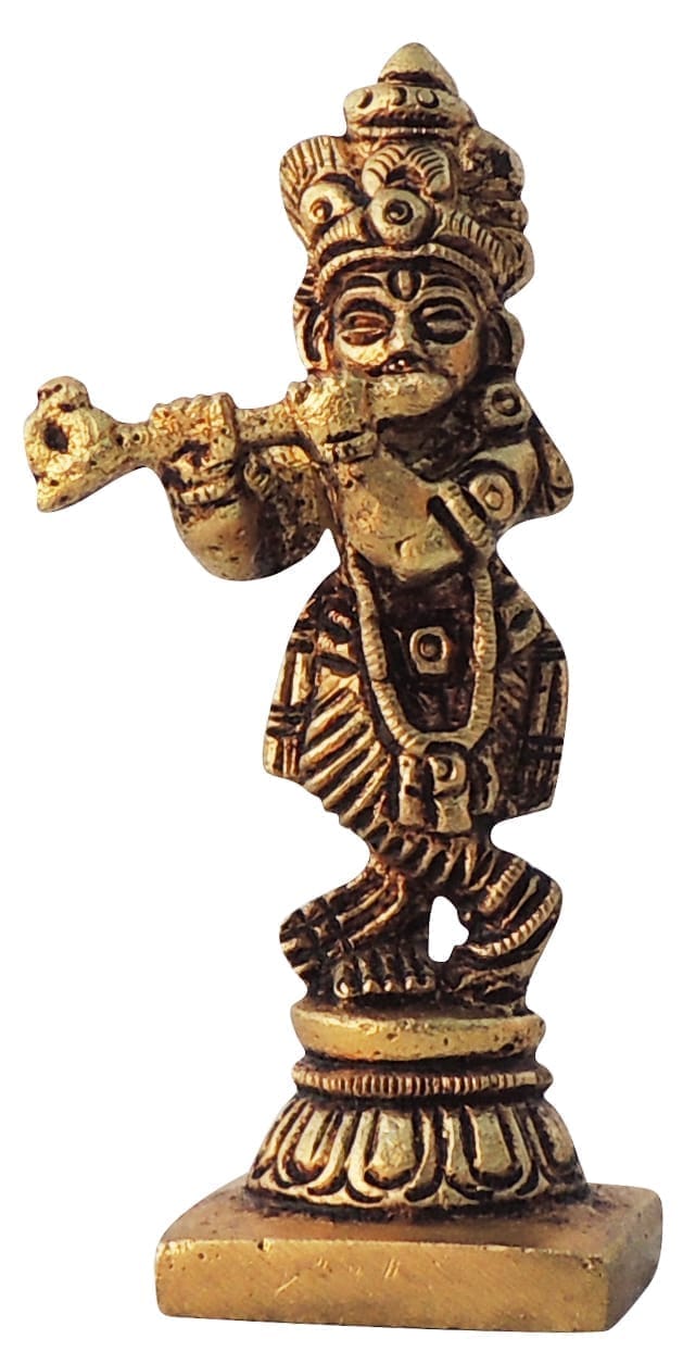 Brass Krishna — 3"