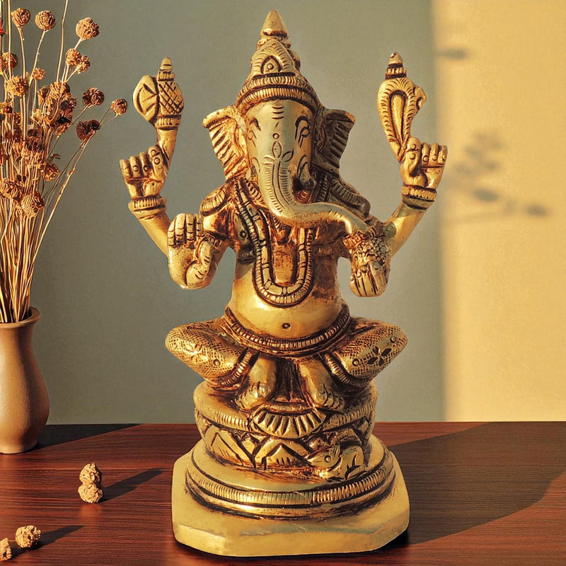 Brass Ganesh — 4.5"