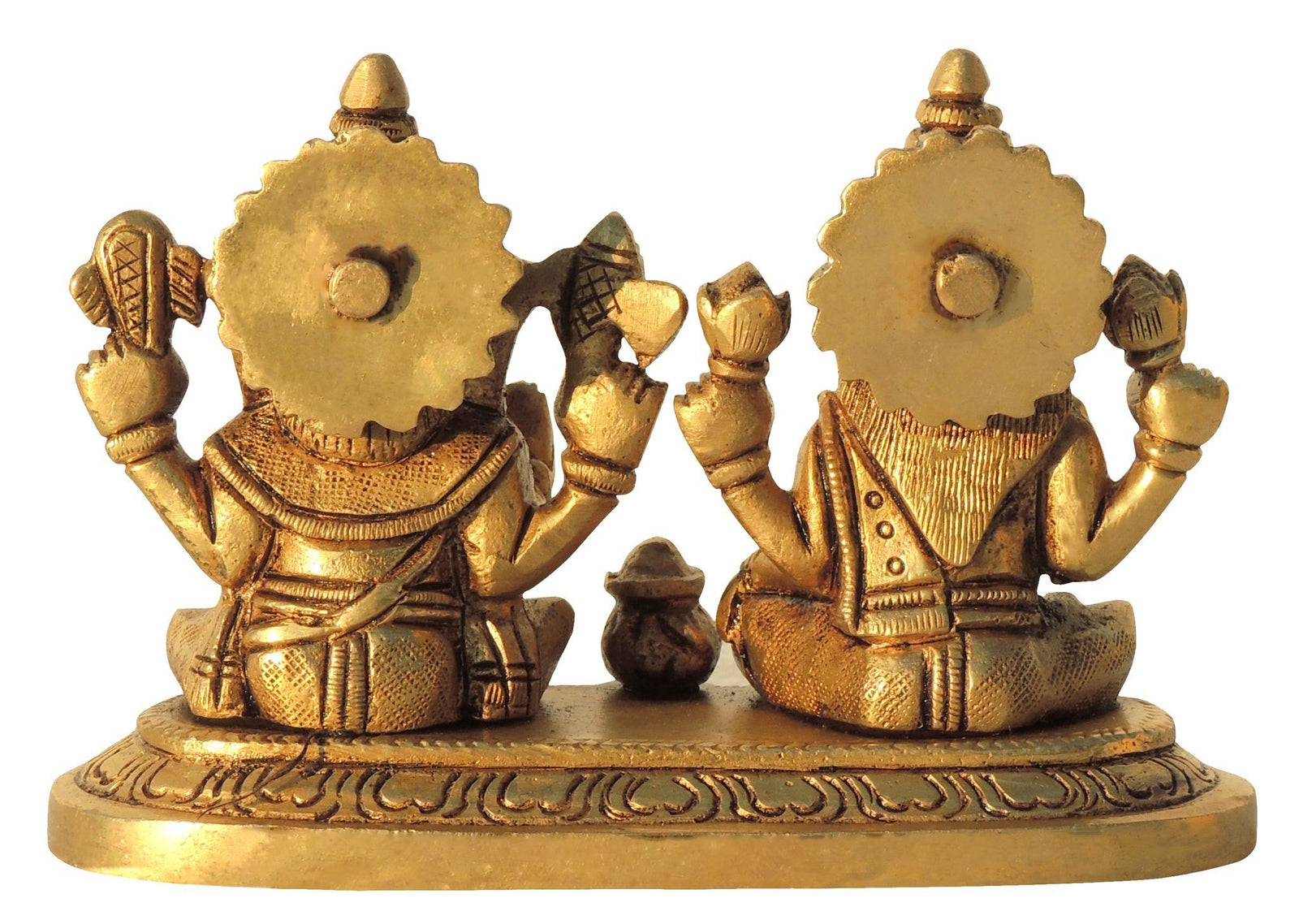Brass Lakshmi-Ganesh Set — 3.5"