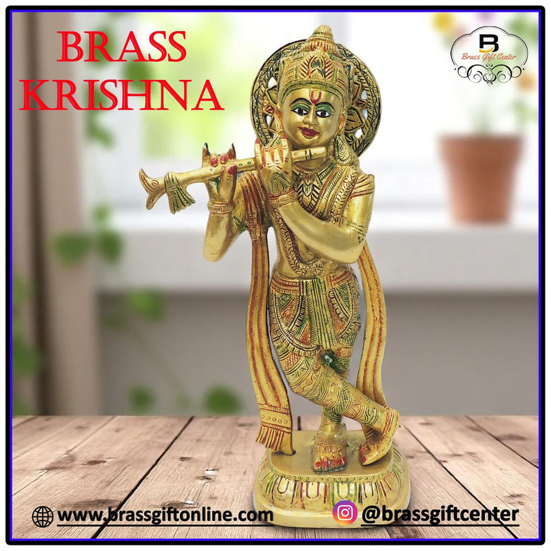 Brass Krishna — 14"