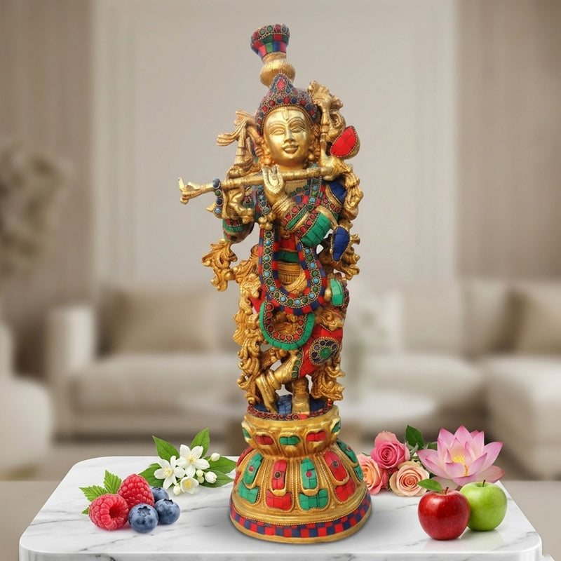 Brass Krishna — 20.7"