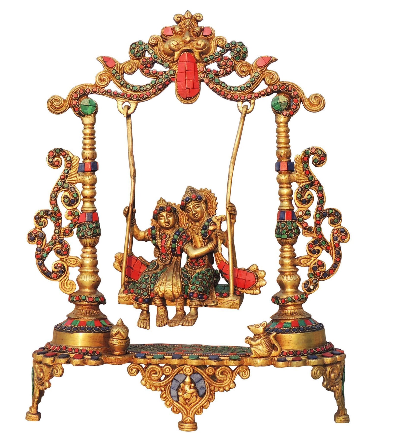 Brass Radha-Krishna — 18.5"