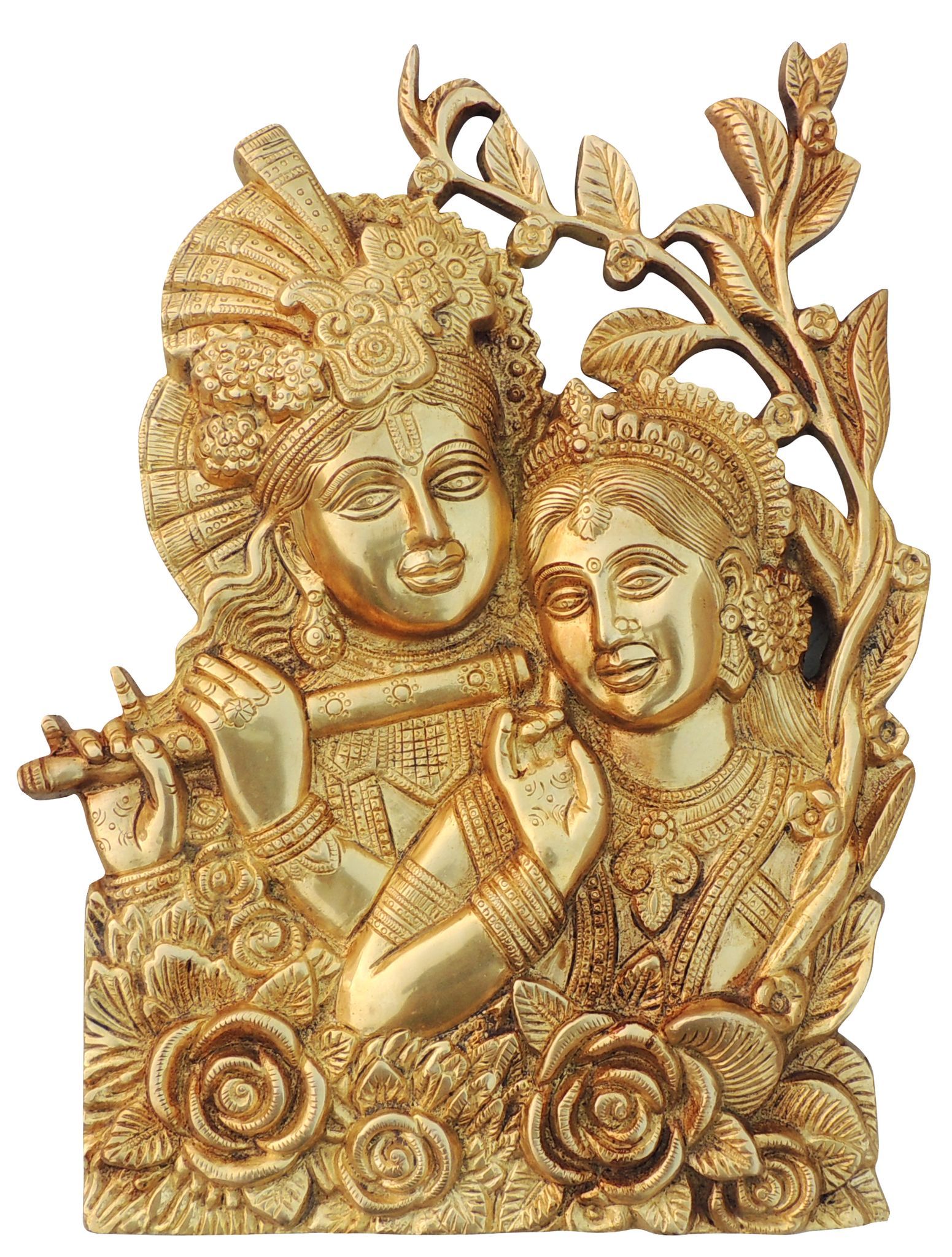 Brass Radha-Krishna — 14"