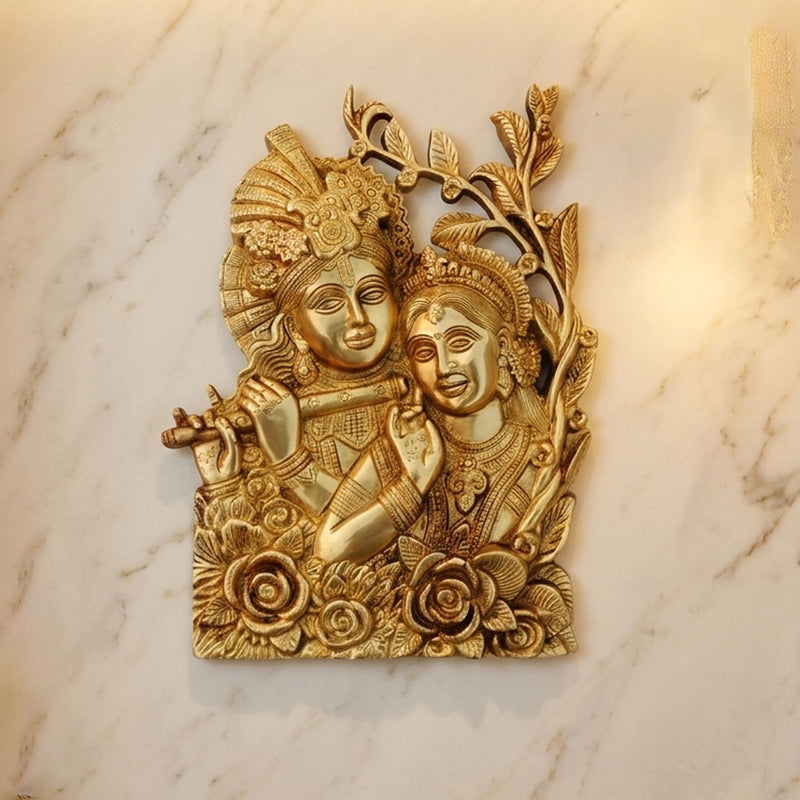 Brass Radha-Krishna — 14"