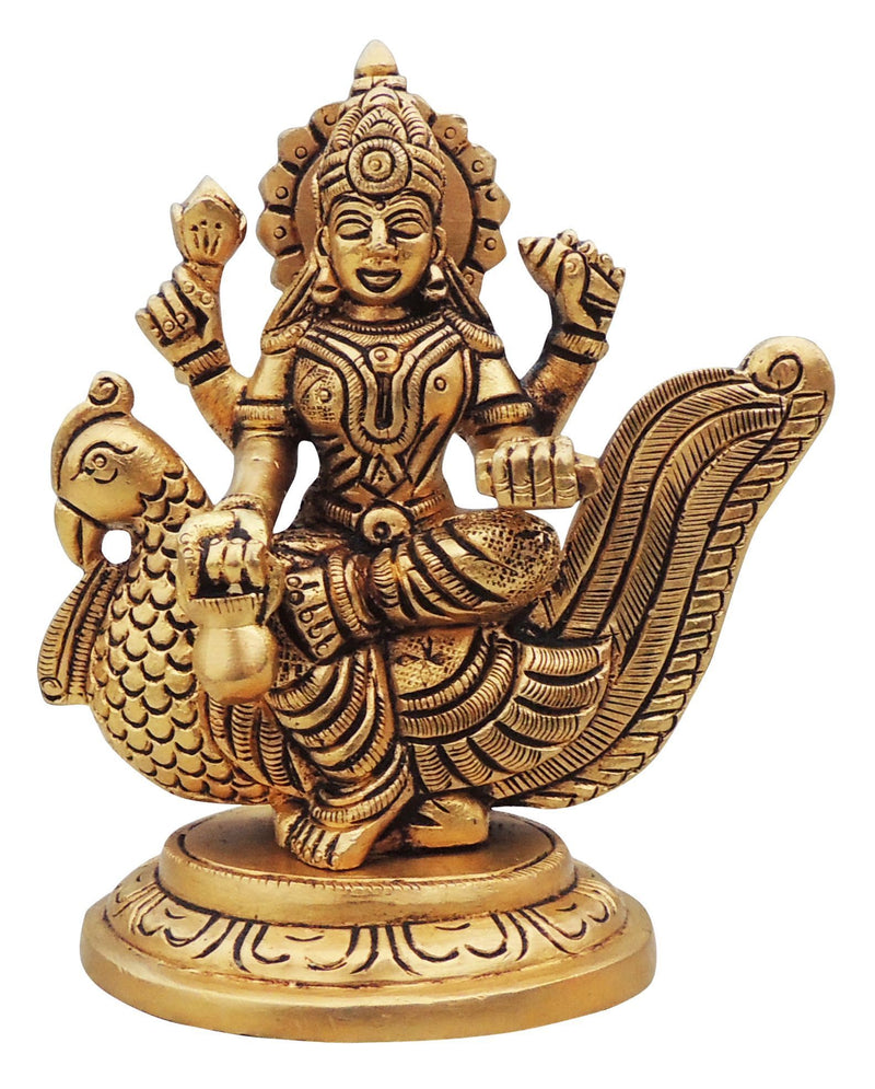 Brass Gayatri Devi — 4.5"