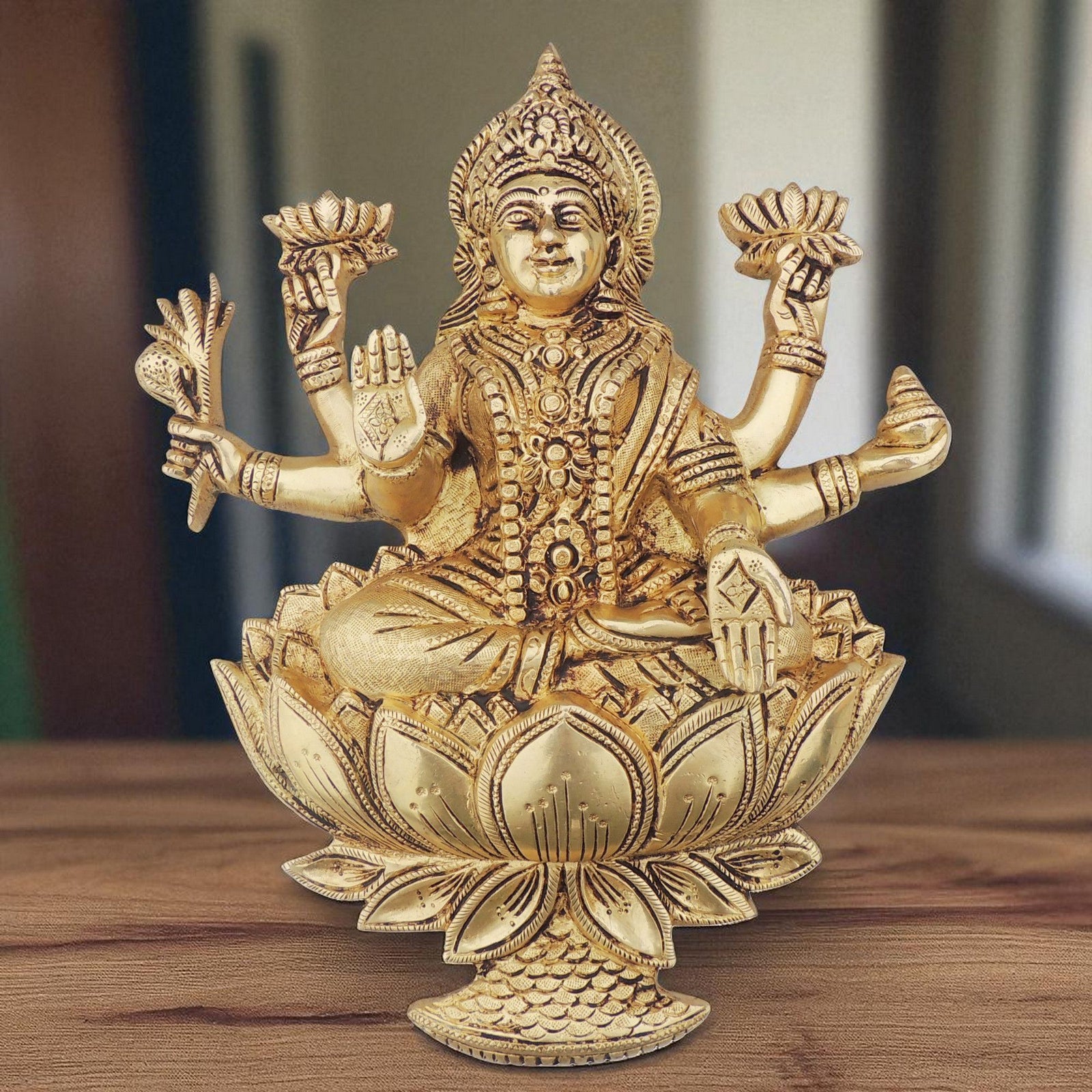 Brass Lakshmi — 12"