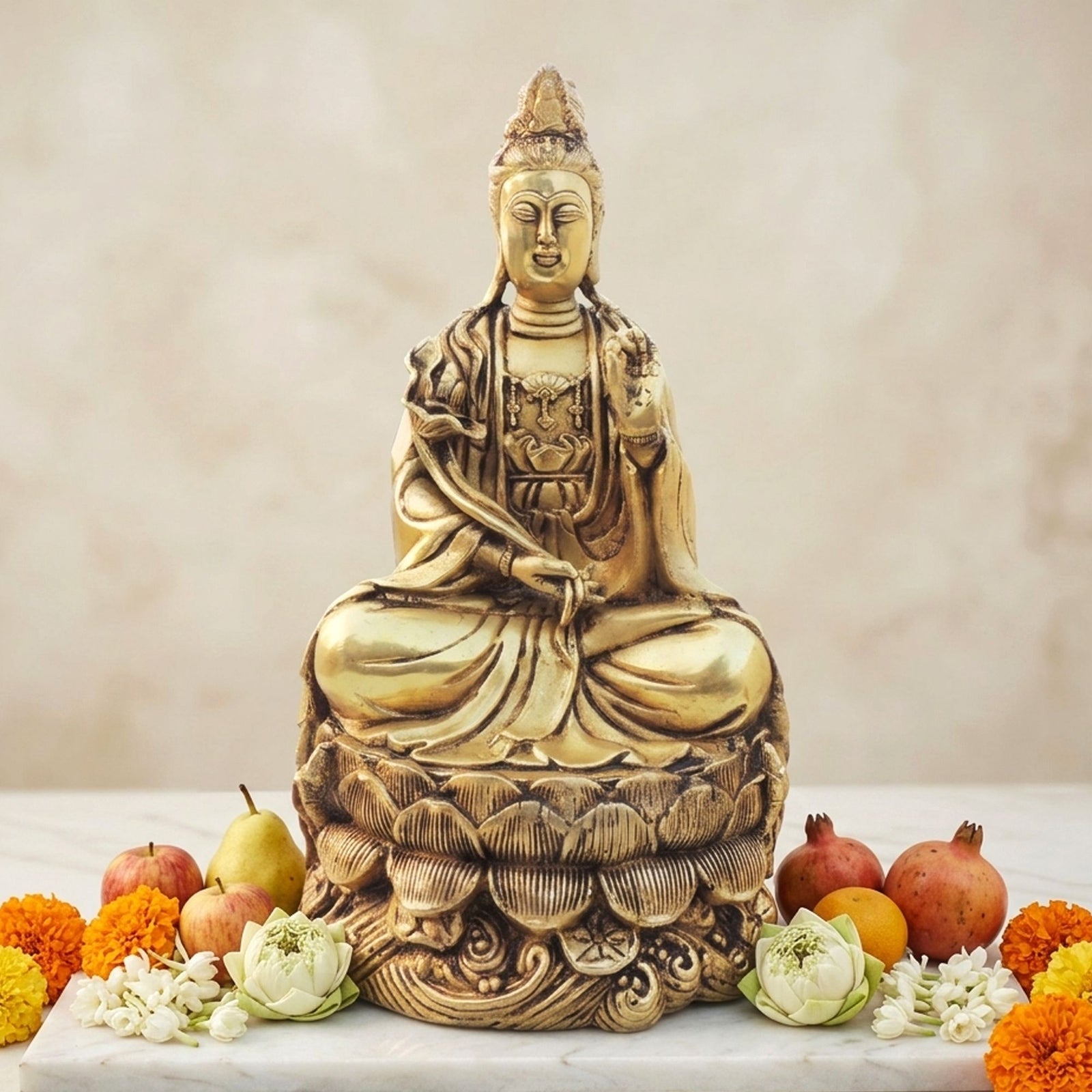 Brass Buddha — 11"