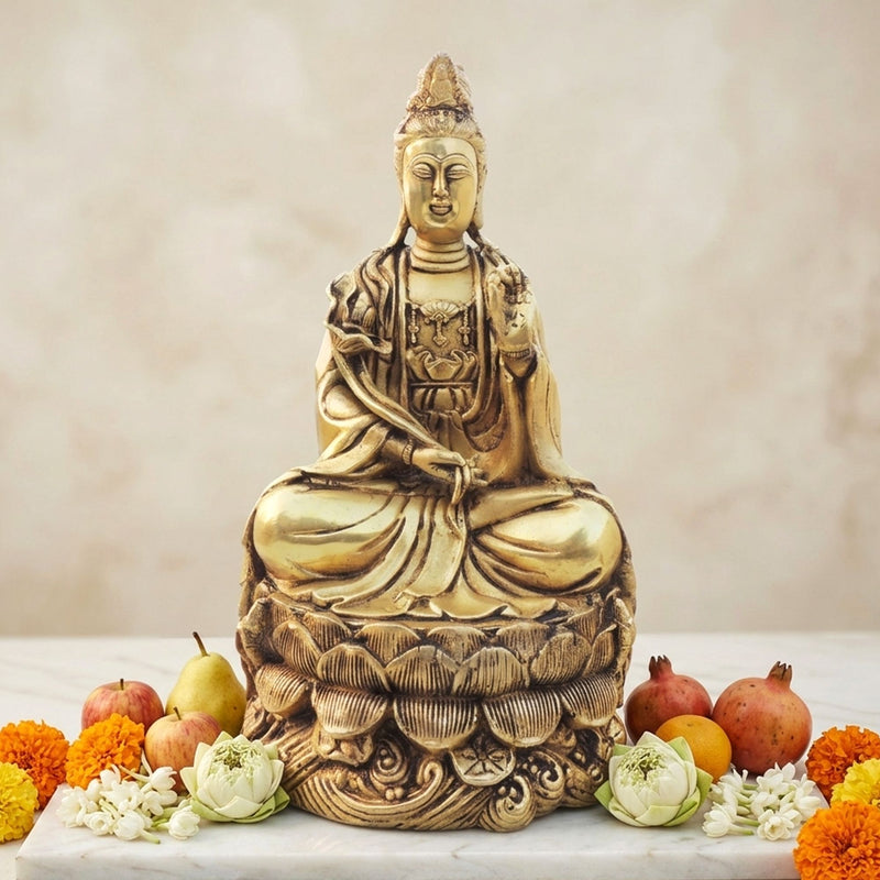 Brass Buddha — 11"