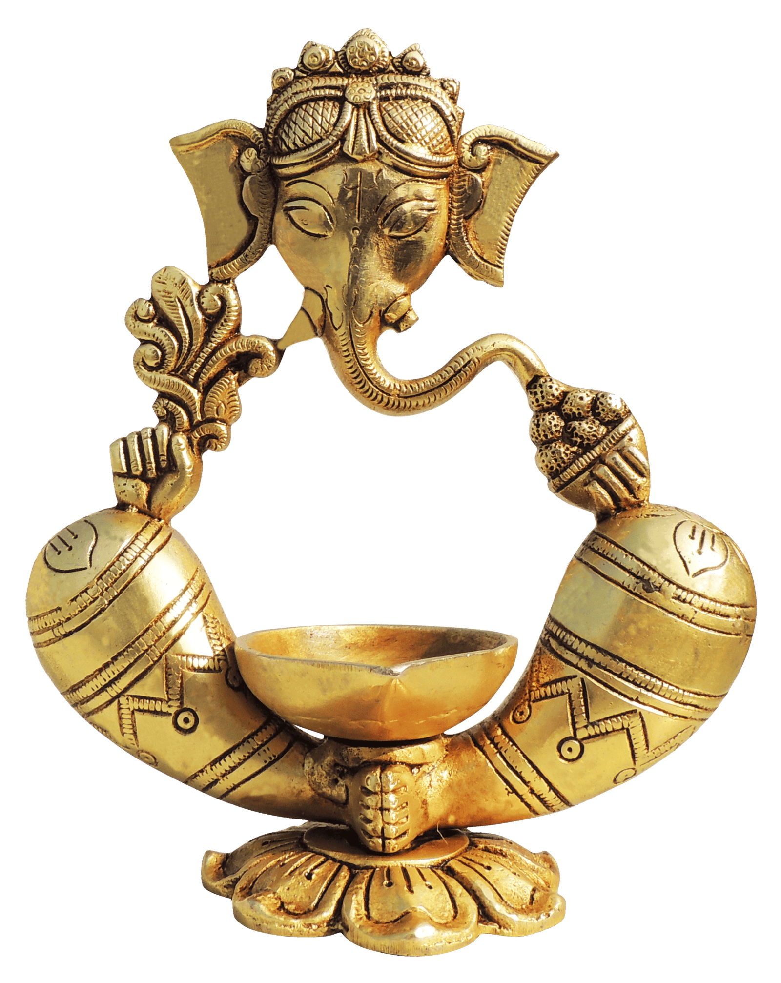 Brass Ganesh — 7"