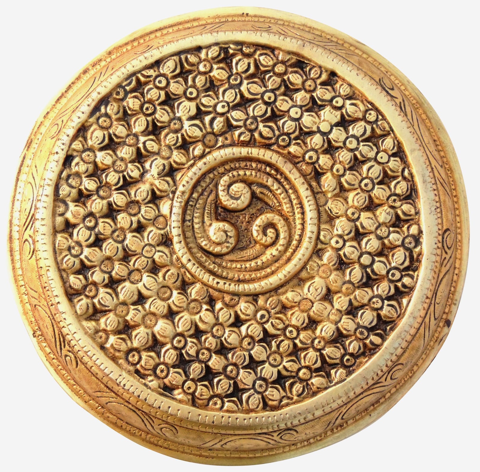 Brass Chowki Round — 3"