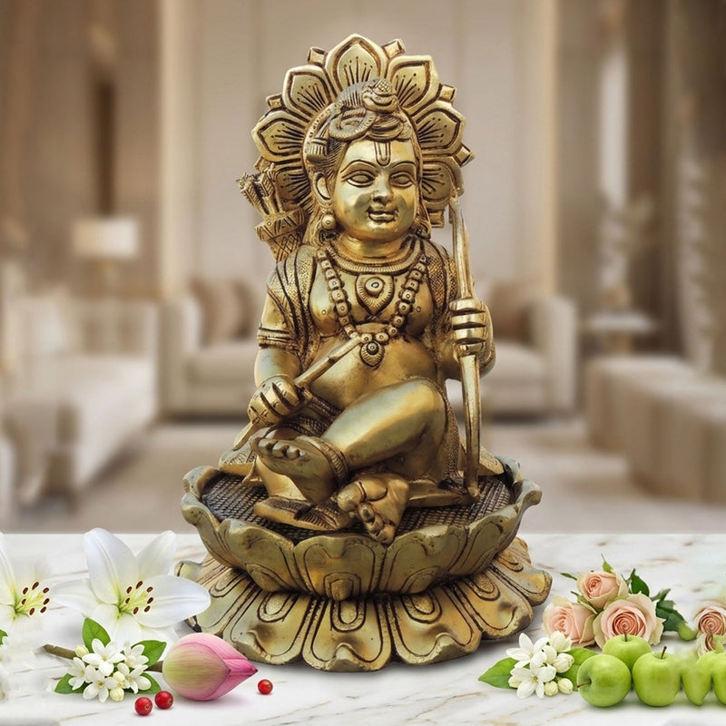 Brass Krishna — 9"