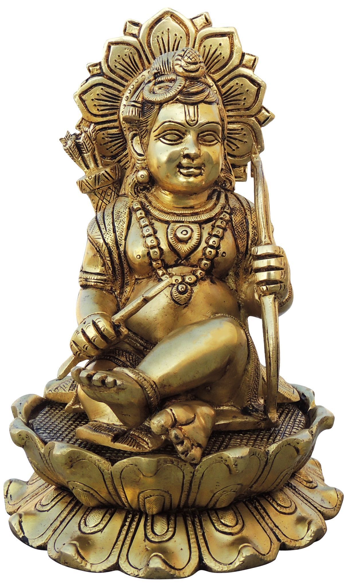 Brass Krishna — 9"