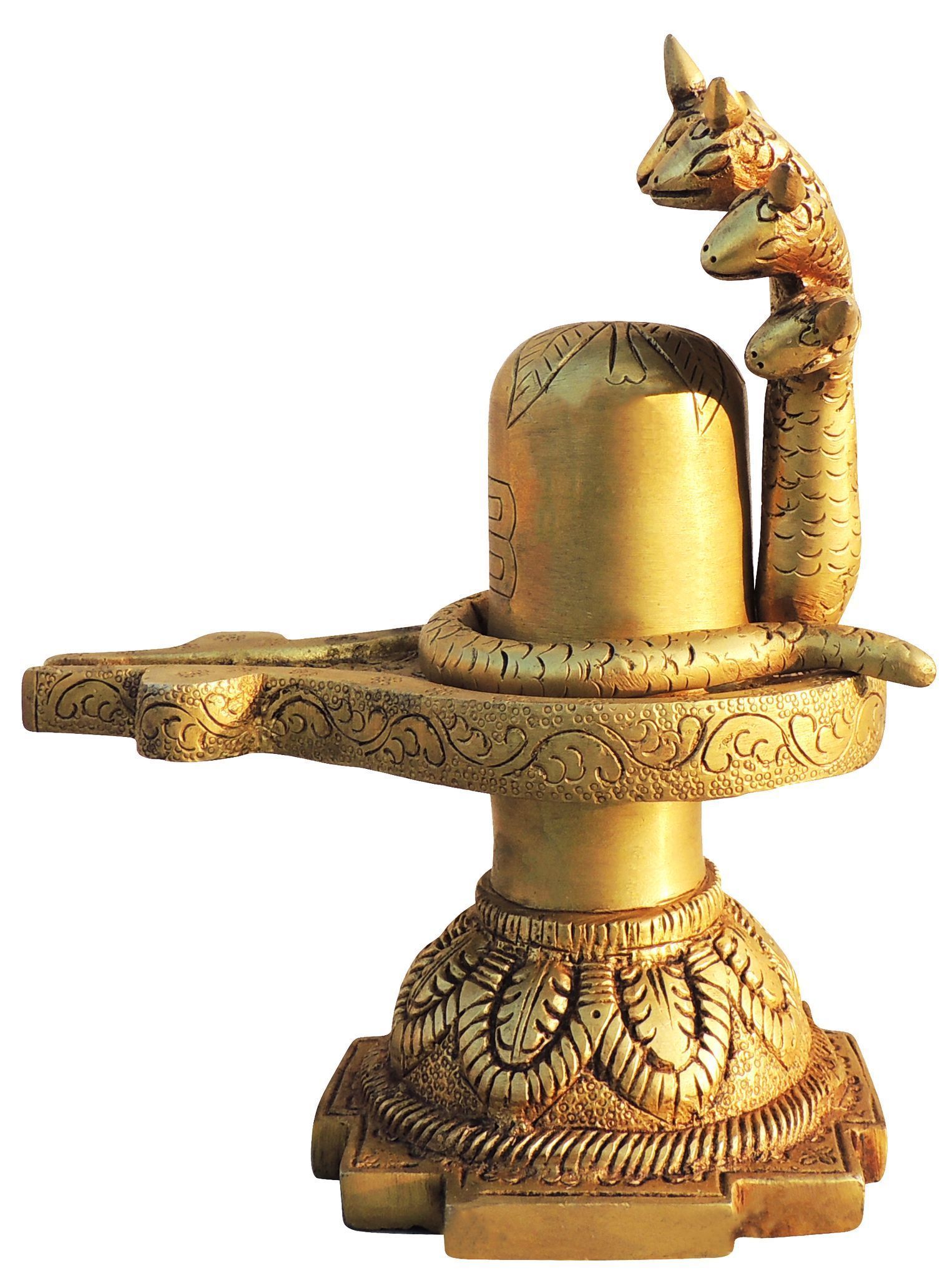 Brass Shivling — 9.5"