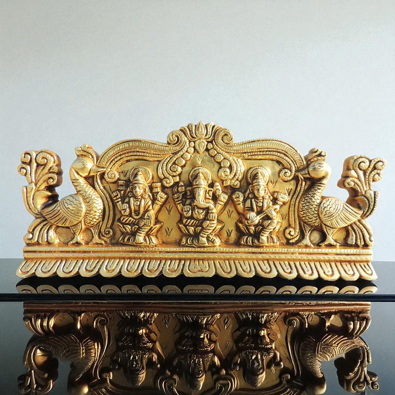 Brass Lakshmi-Ganesh Set — 6"