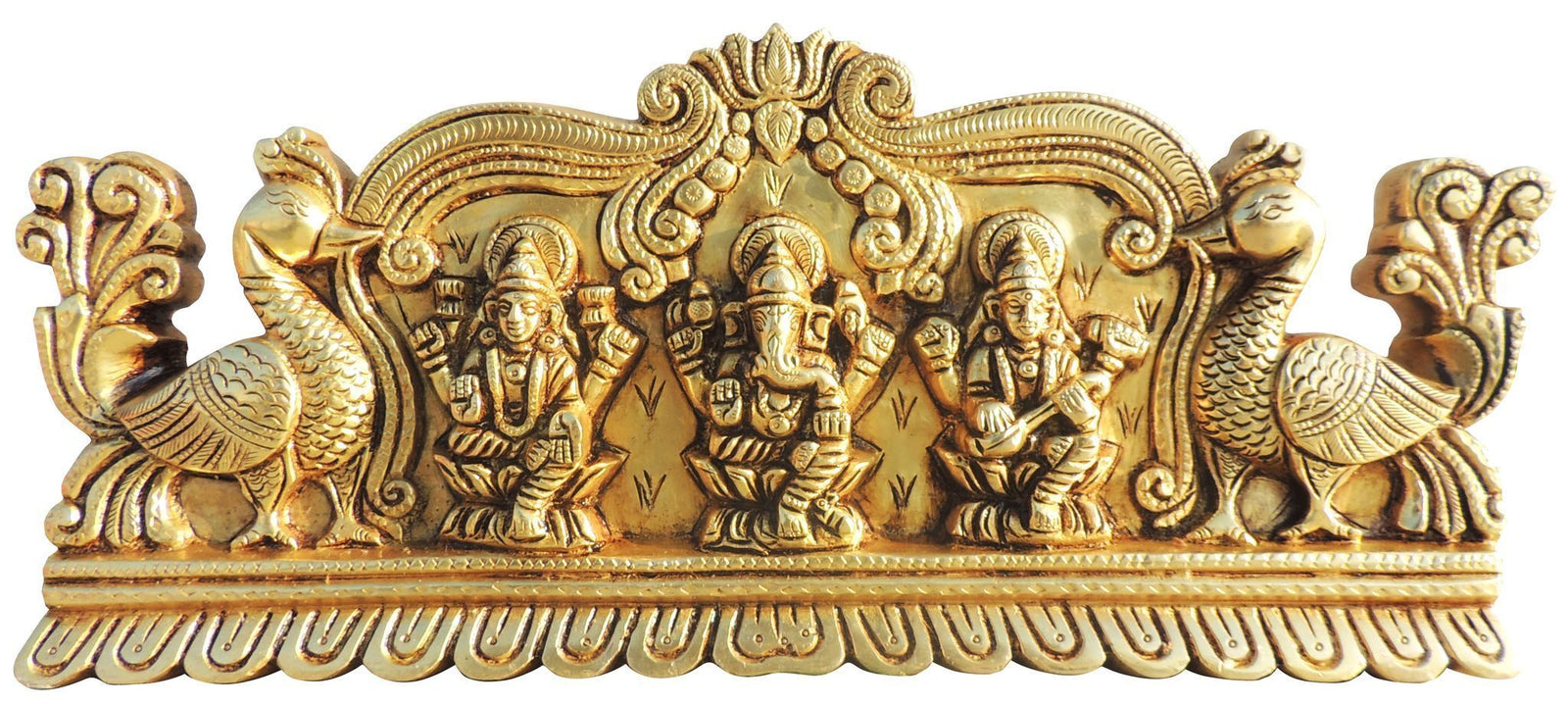 Brass Lakshmi-Ganesh Set — 6"