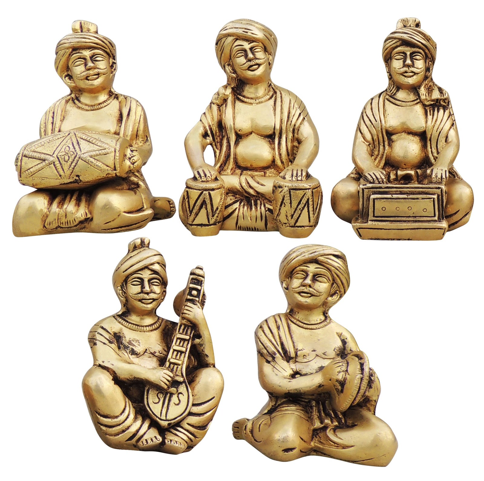 Brass Musical Instrumental , Set of 5 Pieces — 5"