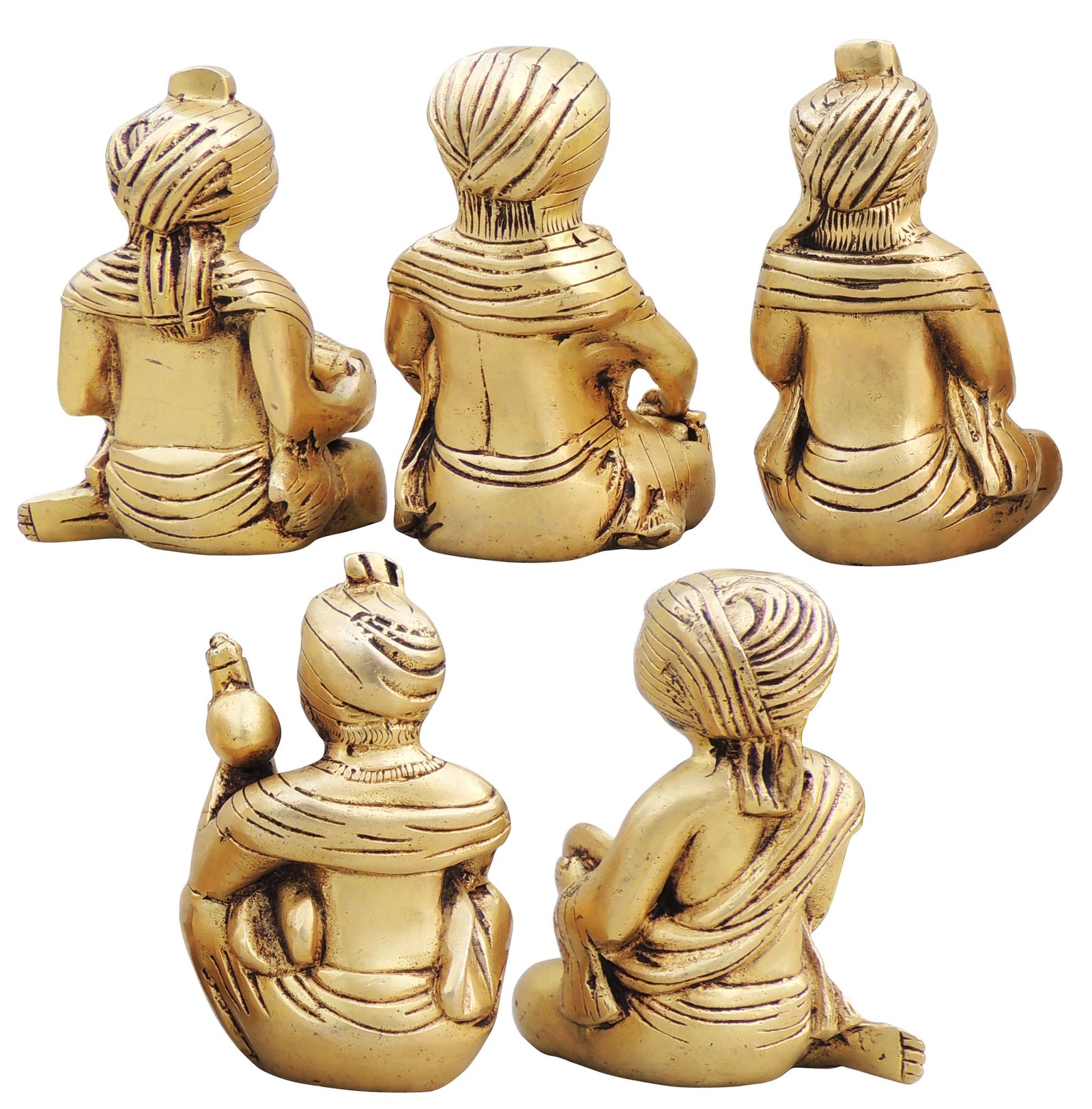 Brass Musical Instrumental , Set of 5 Pieces — 5"