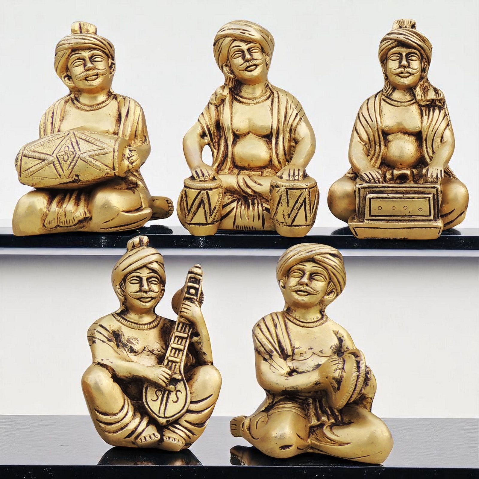 Brass Musical Instrumental , Set of 5 Pieces — 5"