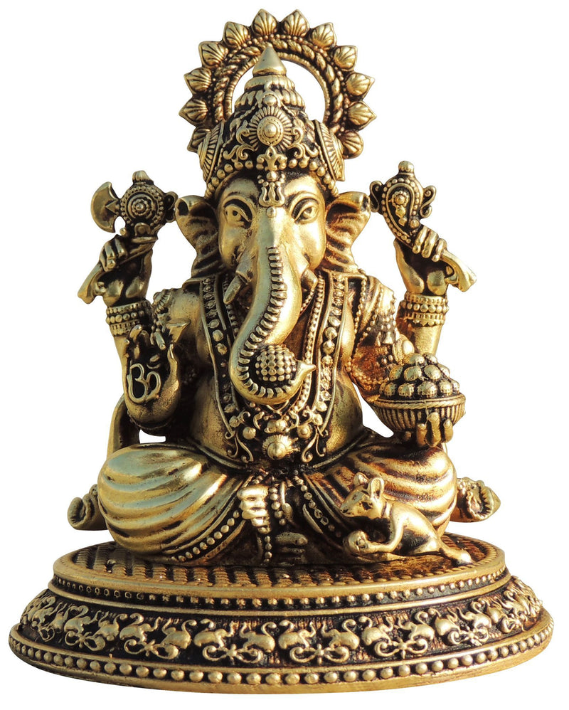 Brass Ganesh — 4"