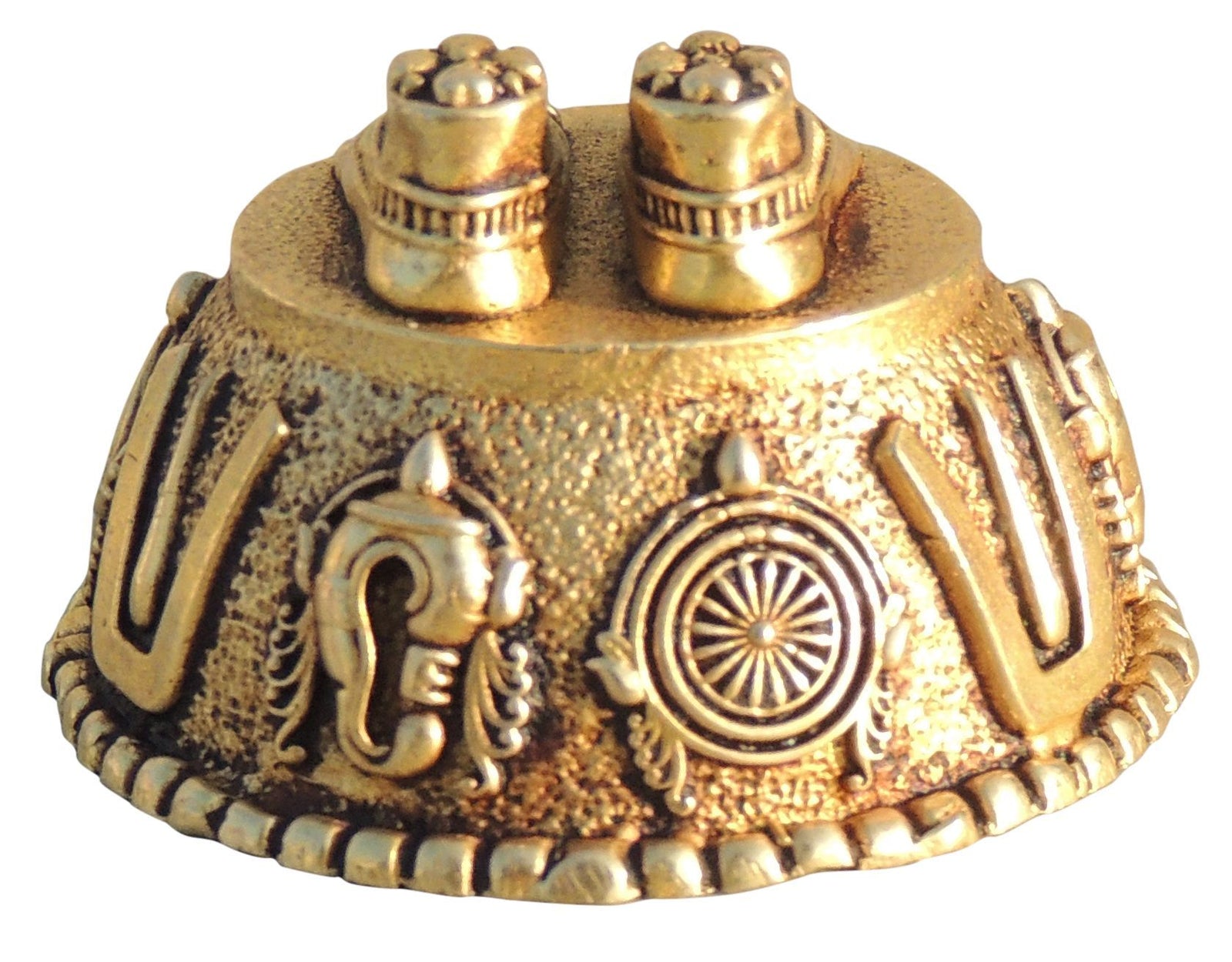 Brass Charan Paduka , Made From Machine — 1.2"