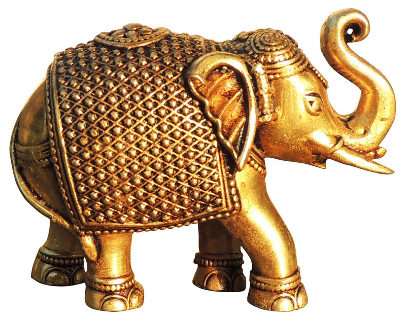 Brass Elephant, Haathi , Made From Machine — 2.5"