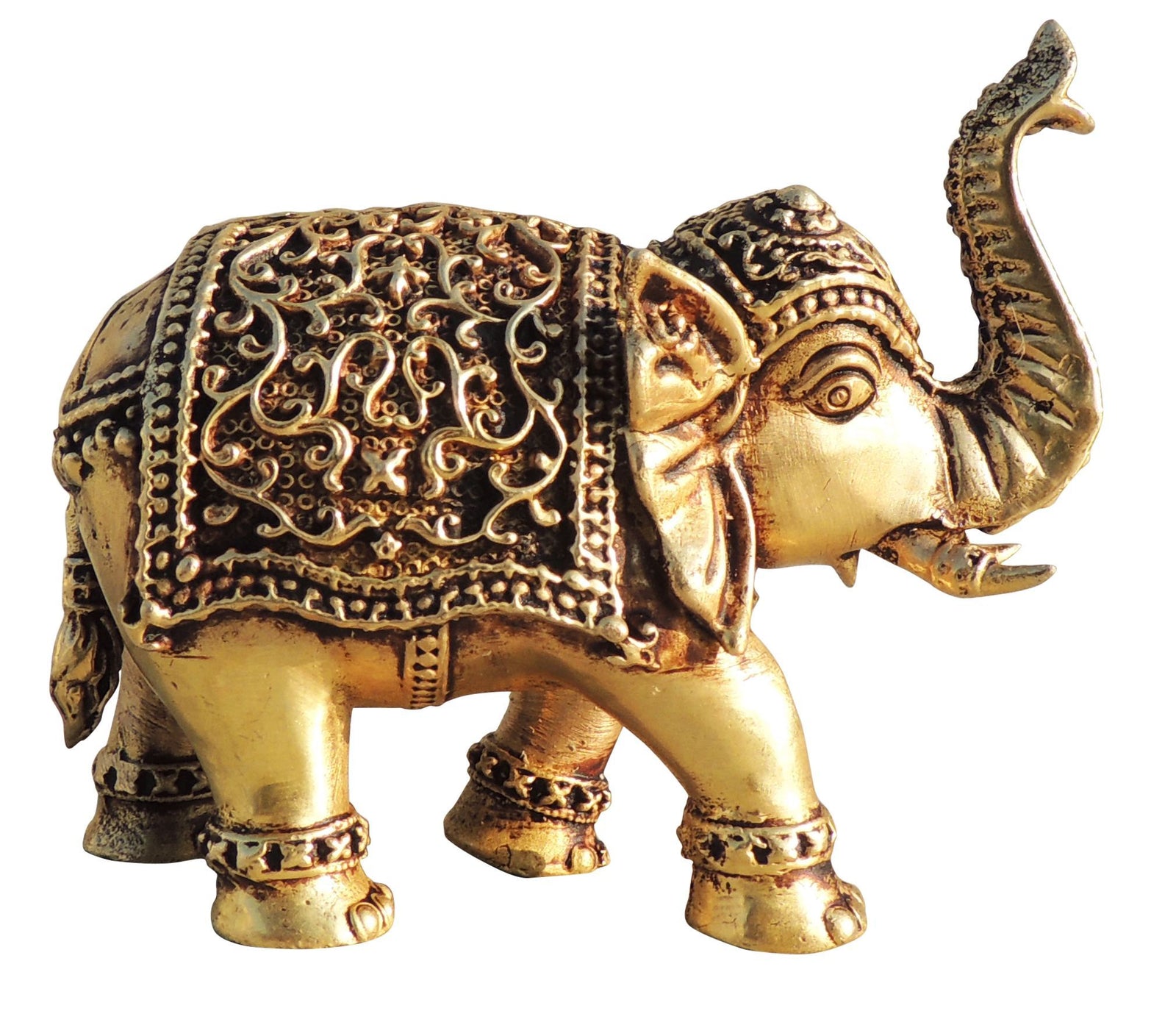 Brass Elephant, Haathi , Made From Machine — 2.5"
