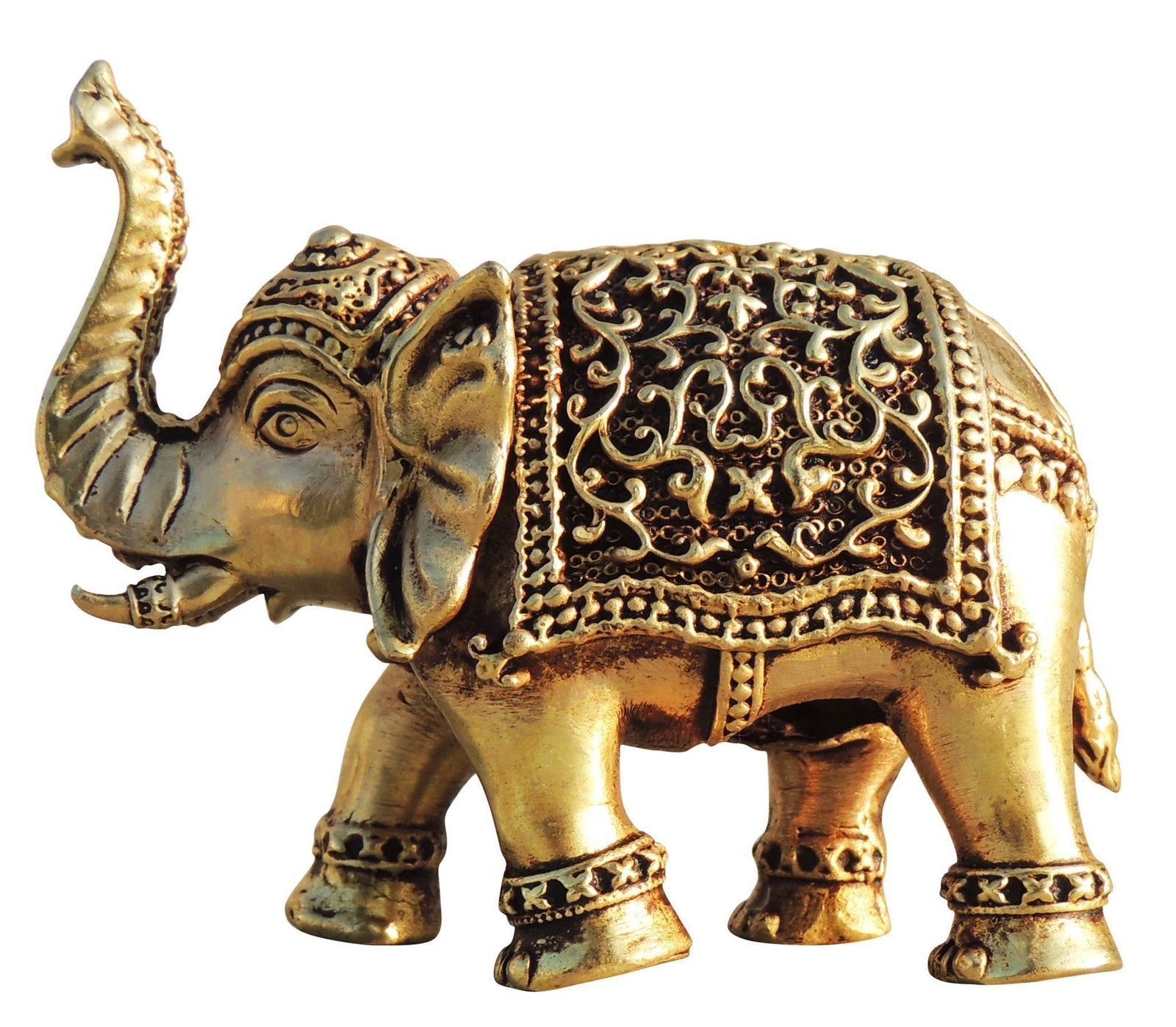 Brass Elephant, Haathi , Made From Machine — 2.5"