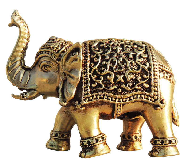 Brass Elephant, Haathi , Made From Machine — 2.5"