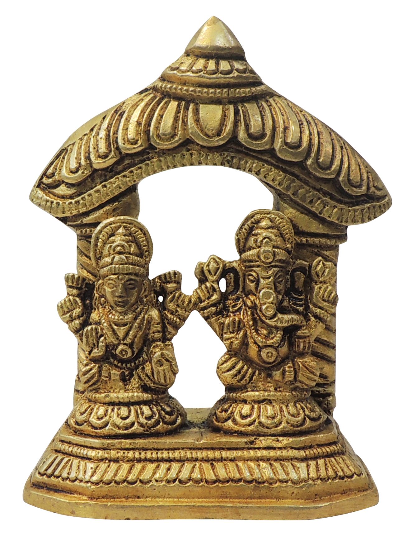 Brass Lakshmi-Ganesh Set — 3.6"