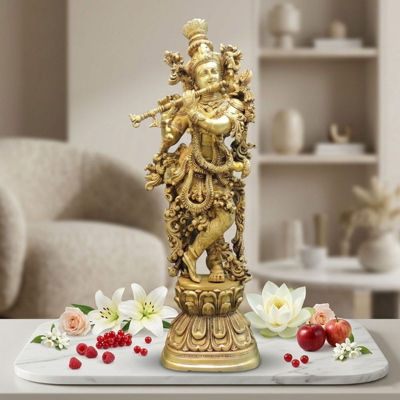 Brass Krishna — 30"