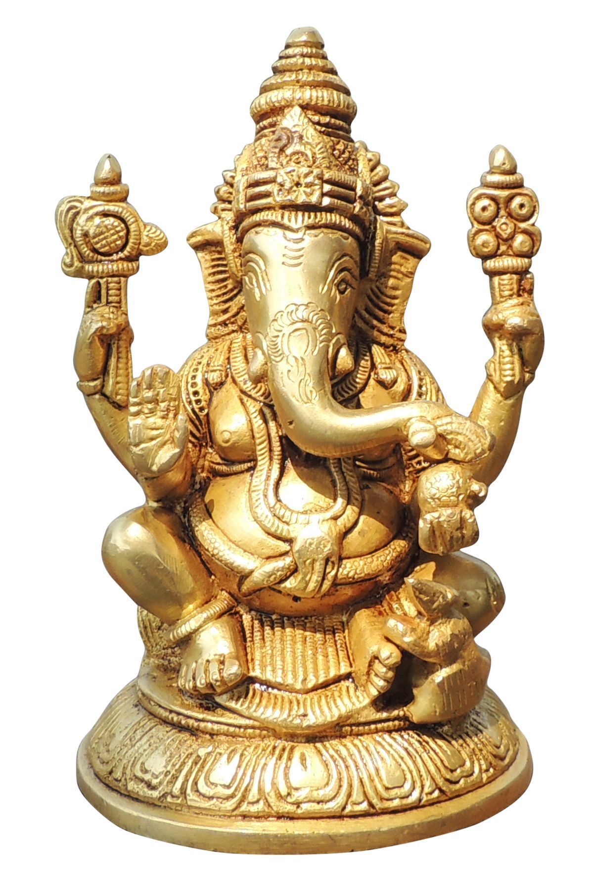 Brass Ganesh — 6.2"