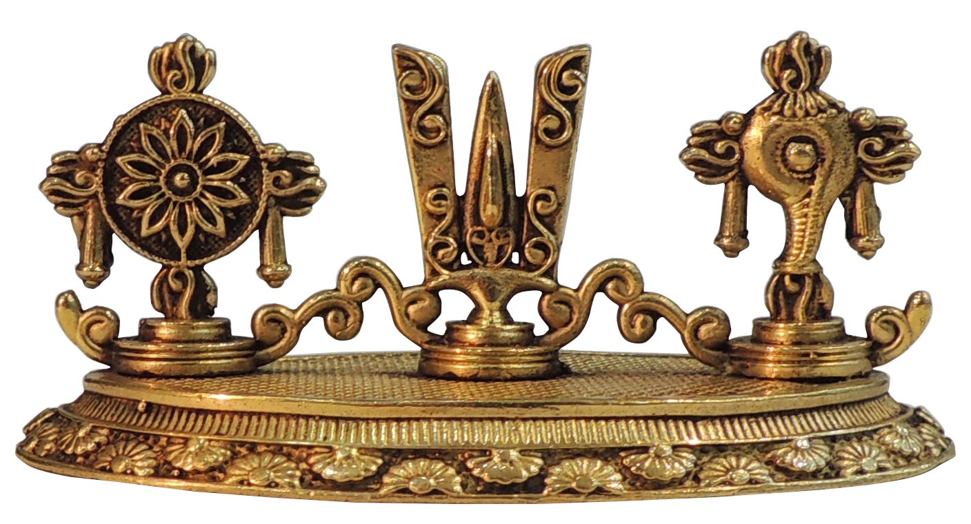 Brass Shankh Chakra — 2"