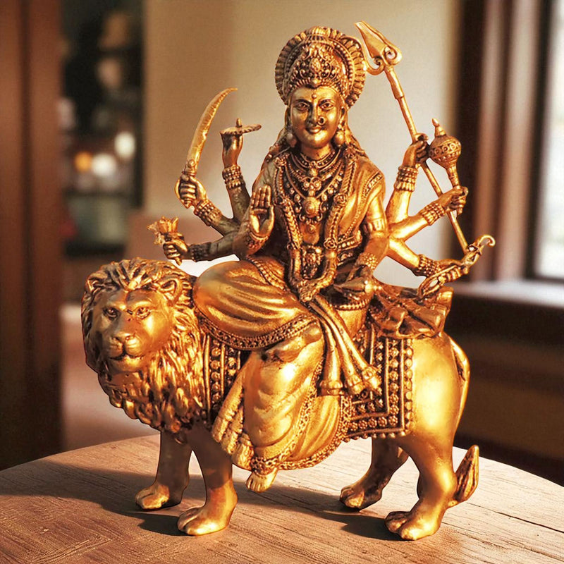 Brass Durga — 6.5"