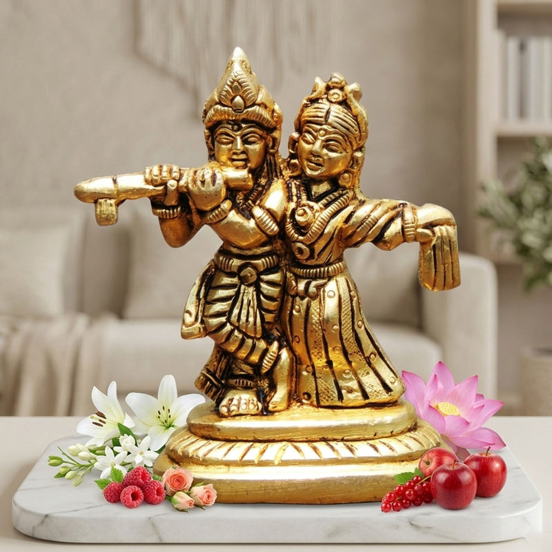 Brass Radha-Krishna — 3.2"