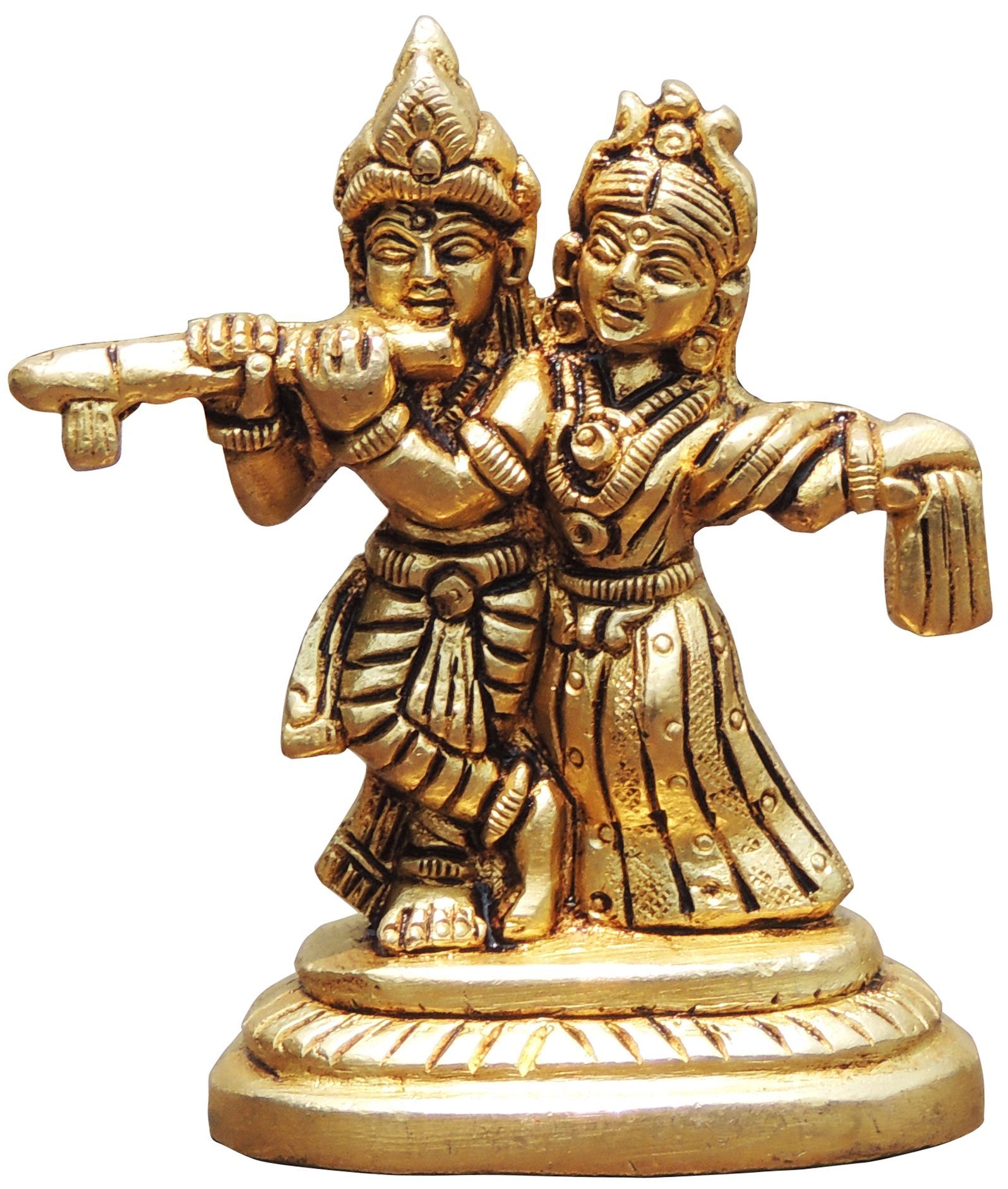Brass Radha-Krishna — 3.2"