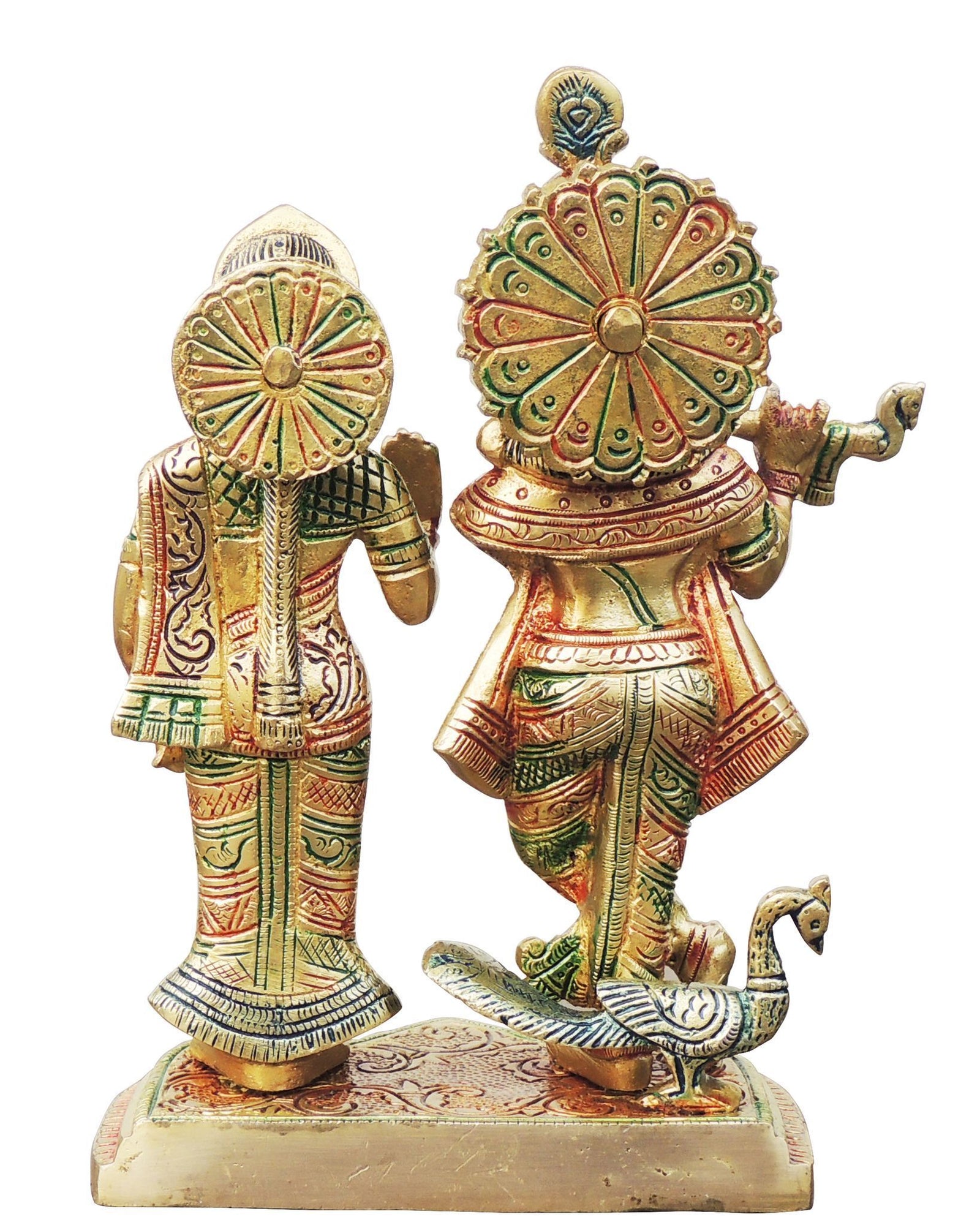 Brass Radha-Krishna — 8"