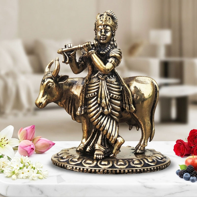 Brass Krishna — 3"