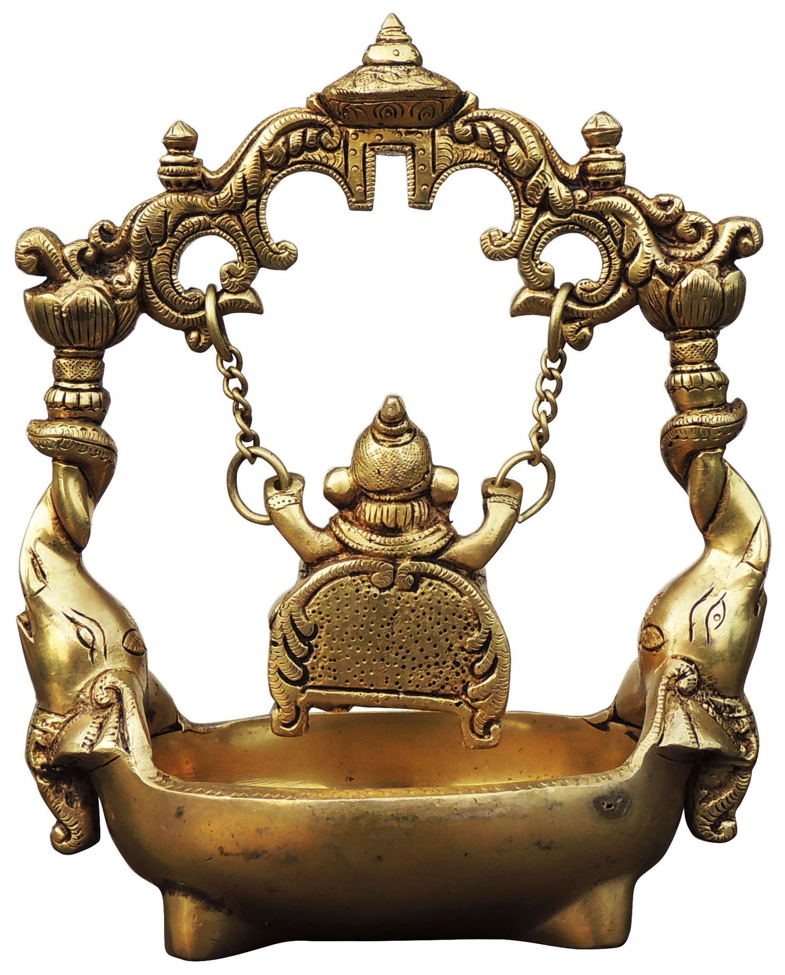 Brass Ganesh — 8.6"